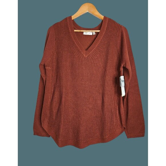 2/$35- RD Style Stitch Fix V Neck Pullover Knit Sweater Women Size Large - Picture 1 of 10
